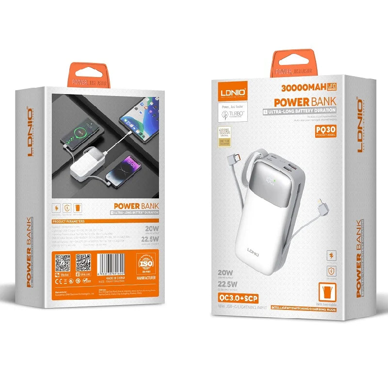 LDNIO POWERBANK 30,000MAH