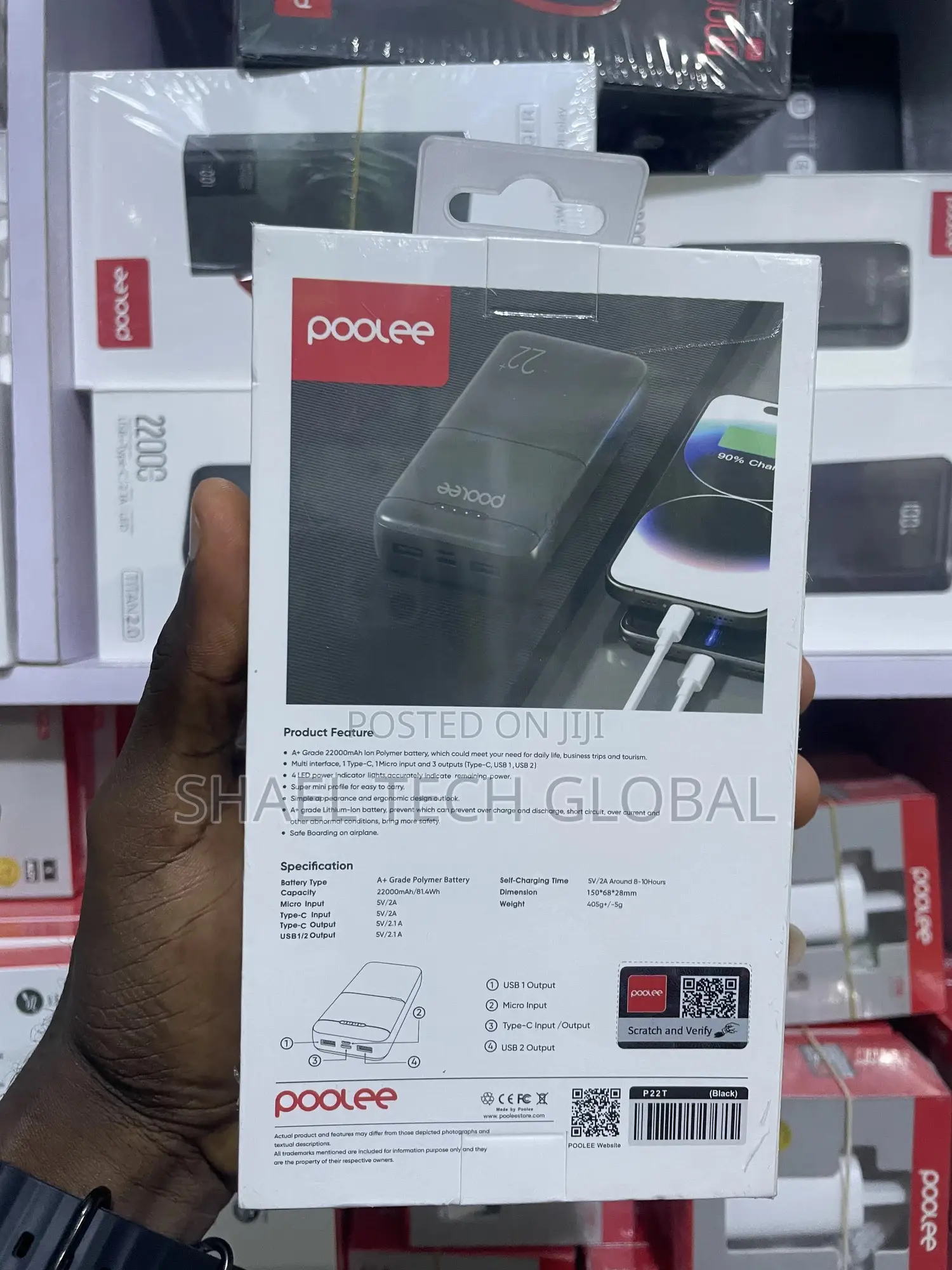 POOLEE POWERBANK 20,000MAH BEN