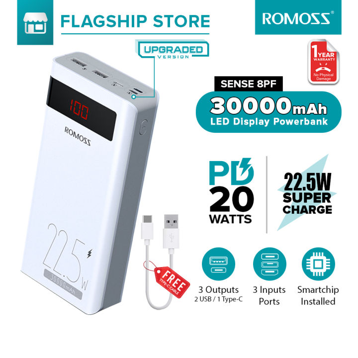 ROMOSS POWERBANK 30,000MAH(8PF